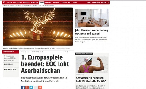 First European Games in spotlight of Austrian press